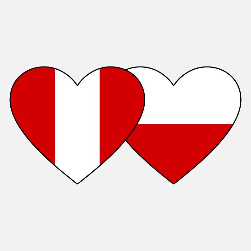 Peru Polen Herz Flagge