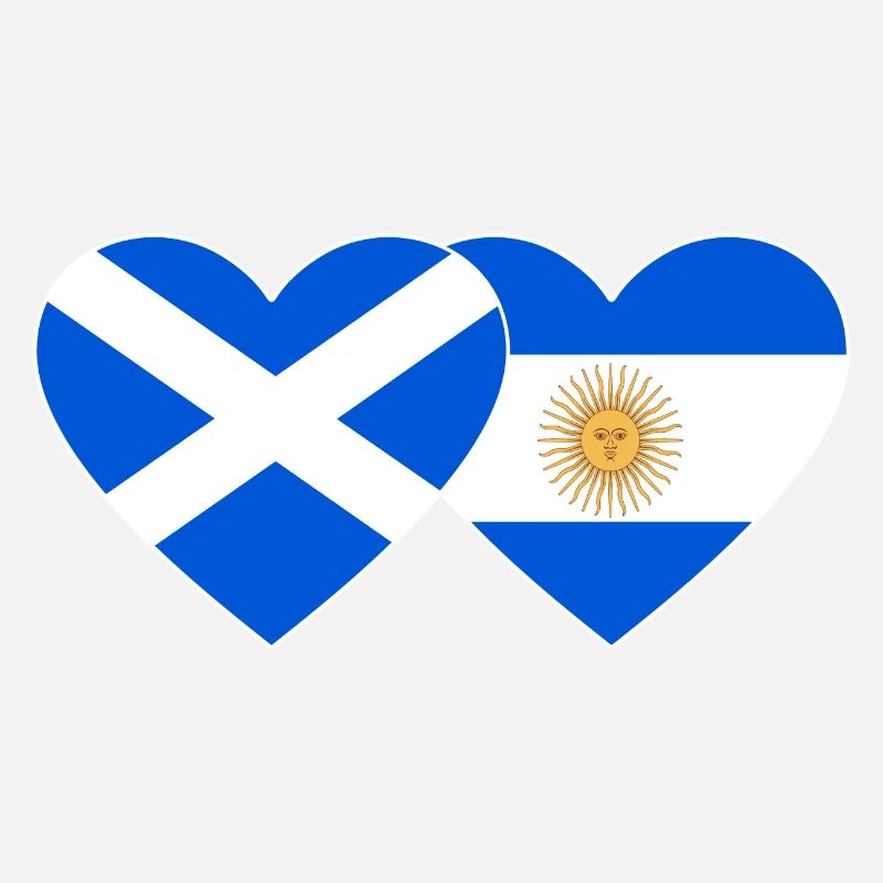 Schottland Argentinien Flagge Herz
