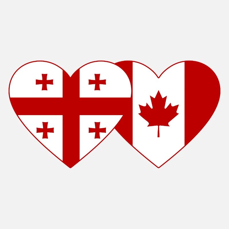 Coeur de drapeau de Géorgie Canada