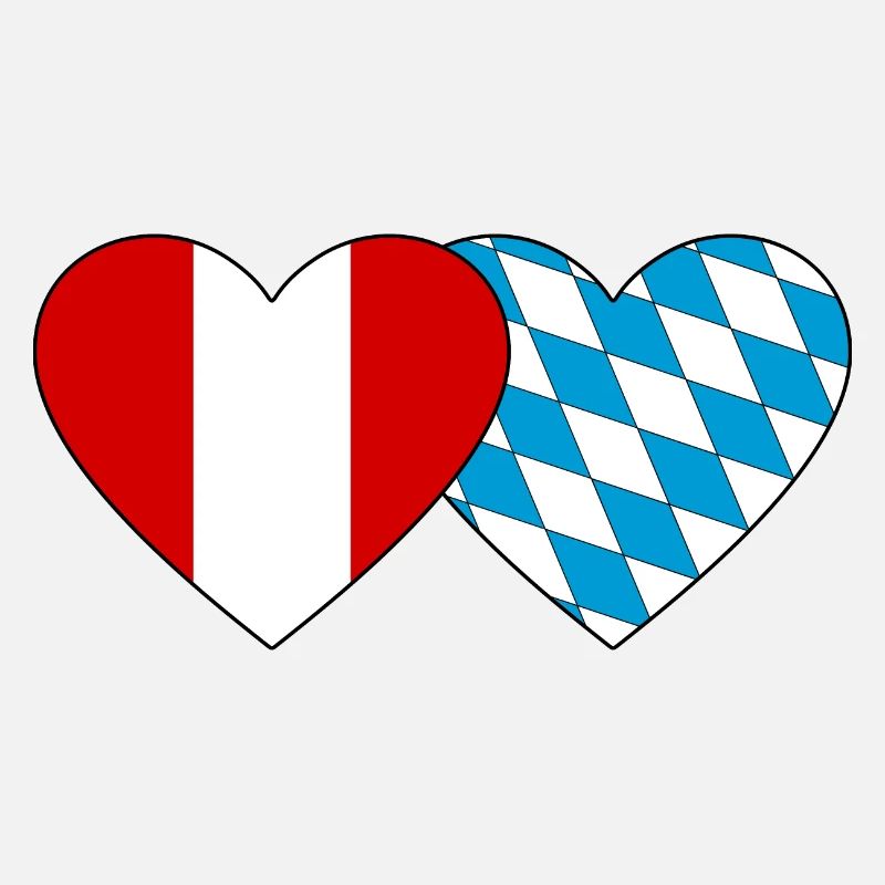 Peru Bavaria Flag Heart