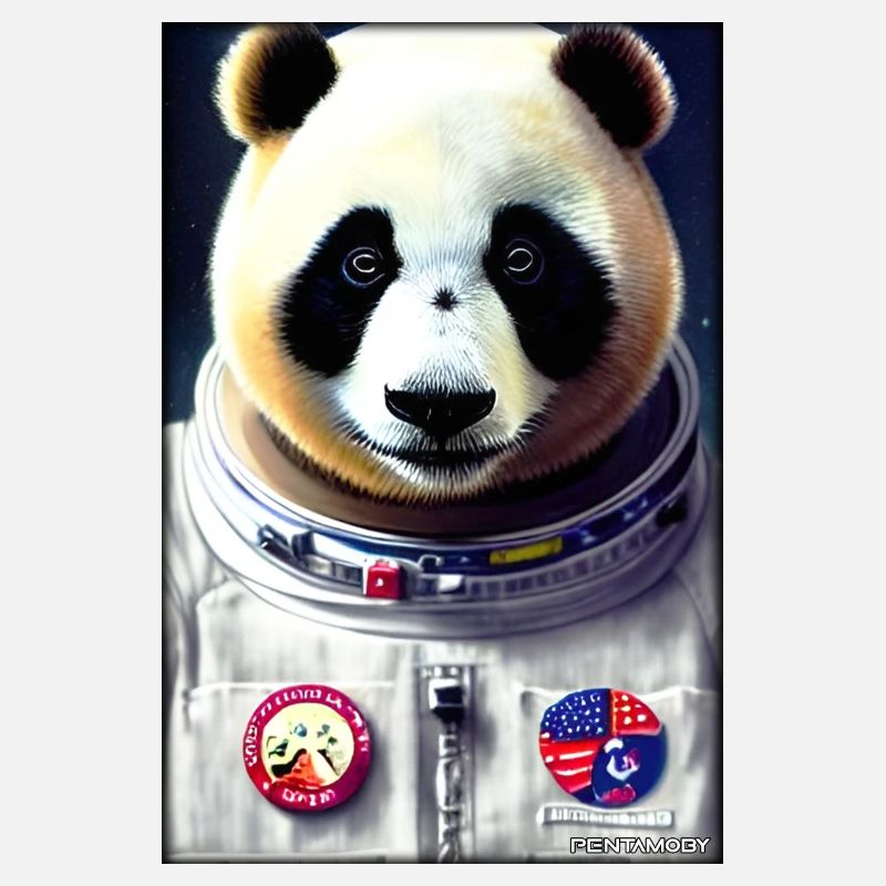 Panda Bear Panda Astronaut Future Sci-Fi Technology
