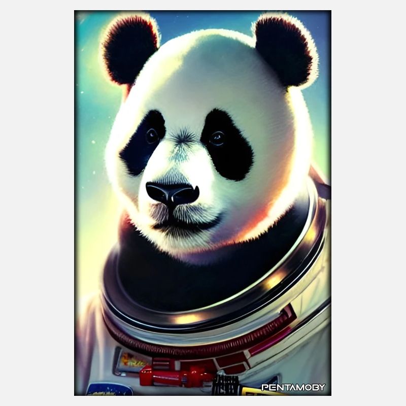 Panda Bear Panda Astronaut Future Sci-Fi Technology