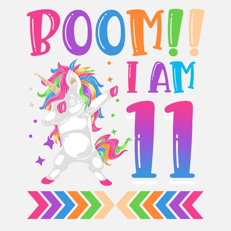 Boom!! Ich Bin 11, Buntes Lustiges Einhorn 11.