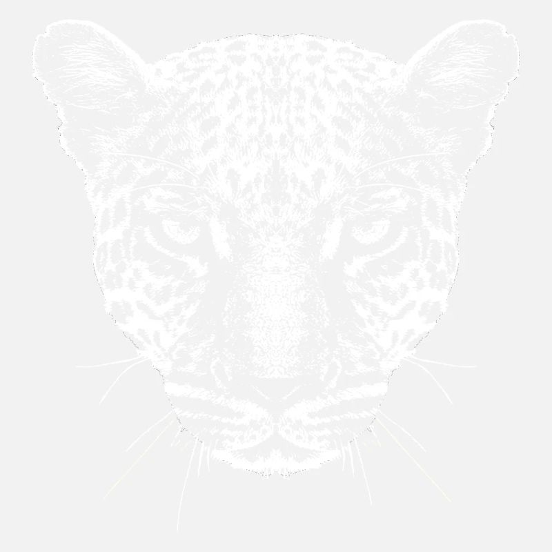 Leopard / Kopf / Grafik / Weiß