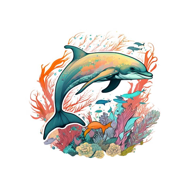 Bunter Delfin