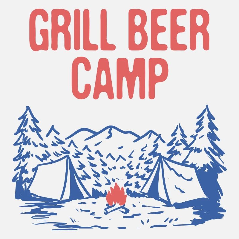 Grill Beer Camp Party Camping Celebration Camper
