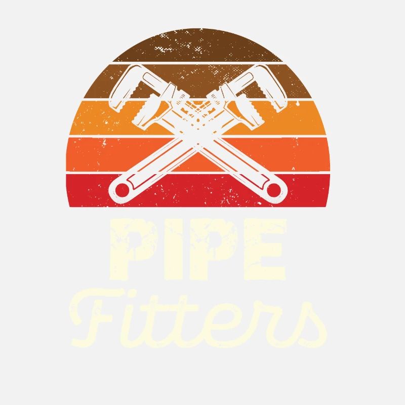 Pipe Fitters Retro Stil Grafik