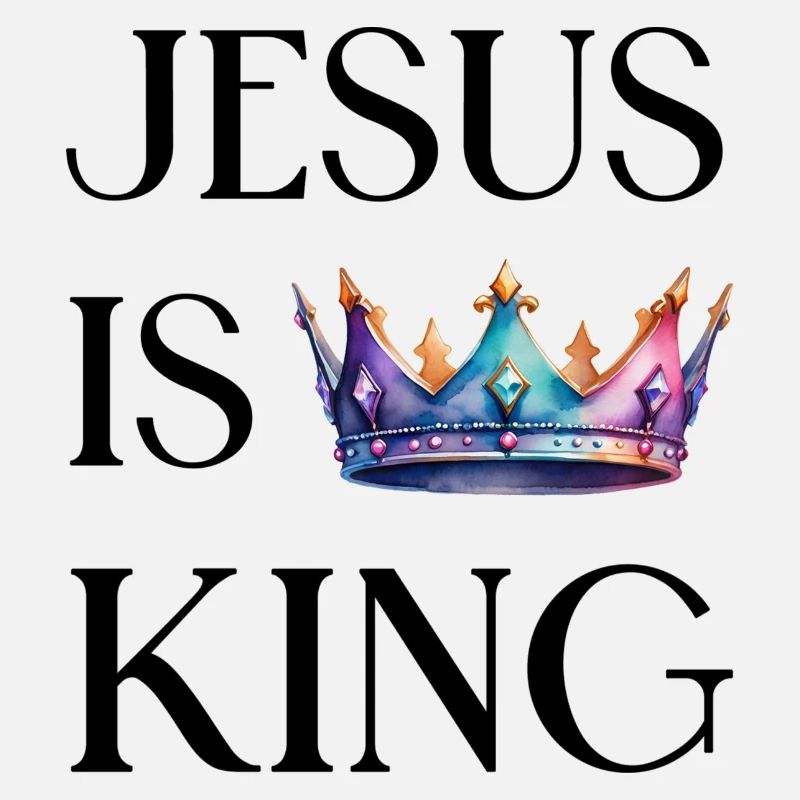 Jesus is King bunte Krone