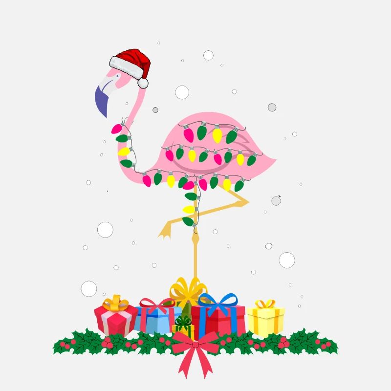Flamingo-Weihnachten. Weihnachtsgeschenk