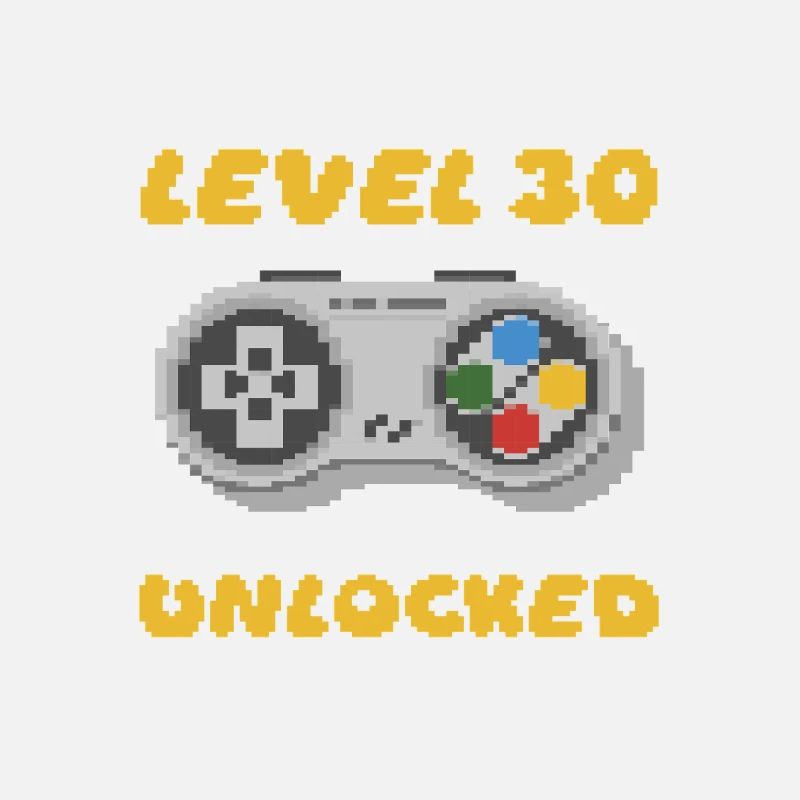 30. Geburtstag - Level 30 Unlocked 16 bit