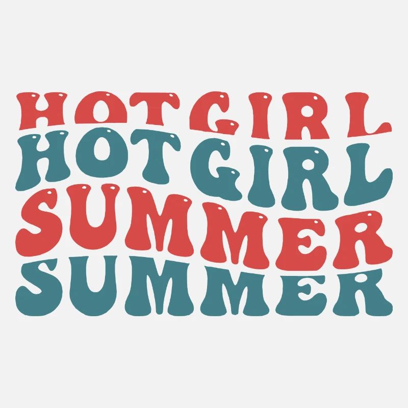Heißes Mädchen Sommer Typografie