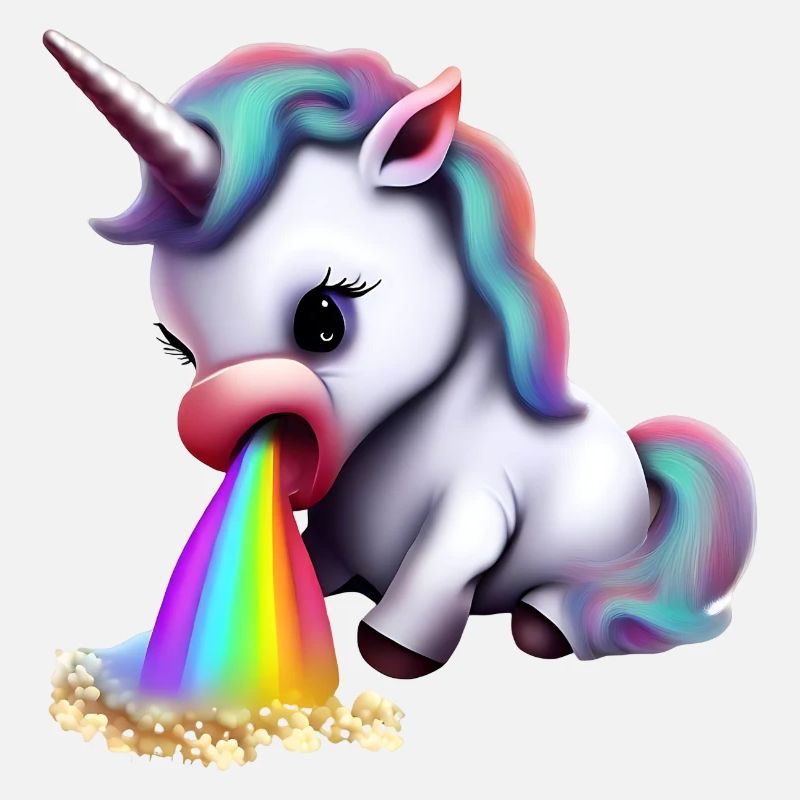 Regenbogen niesendes Einhorn Allergiker