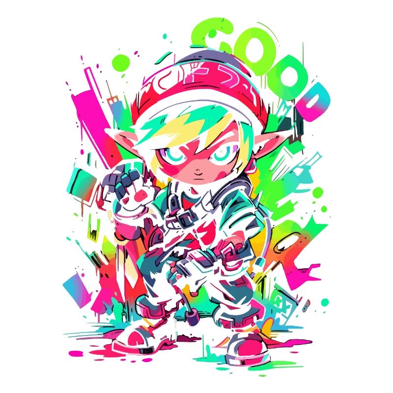 Cooles Gaming-Design Legendärer Waldjunge Graffiti