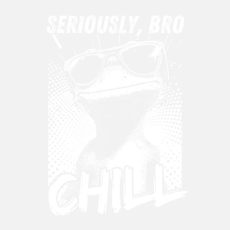 Seriously Bro Chill Lizard Retro Meme