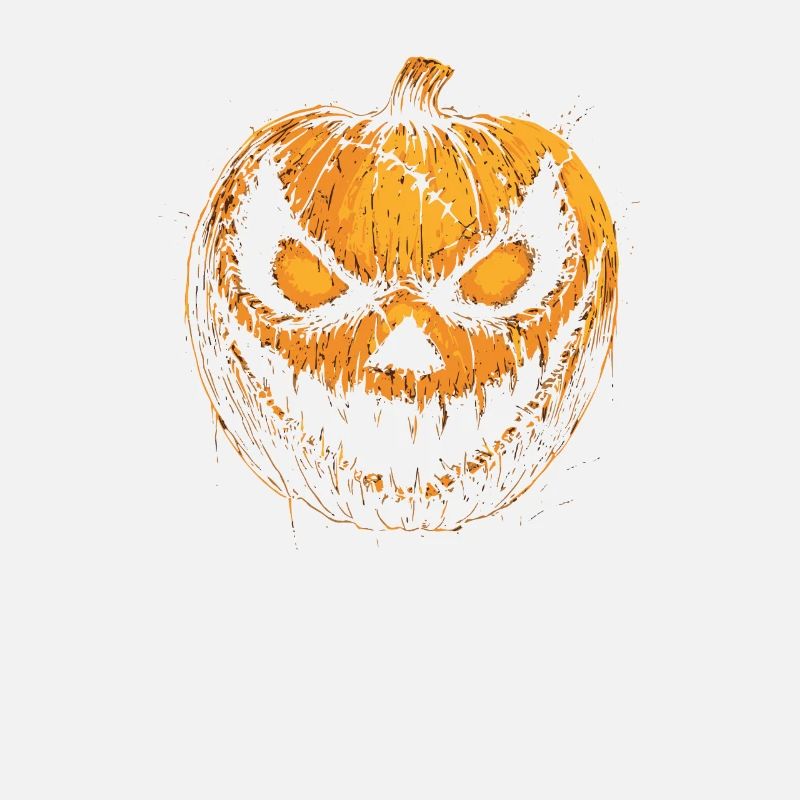 Horror Halloween Costume Grinning Pumpkin Face
