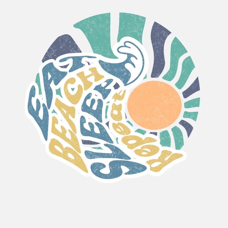 Eat Beach Sleep Repeat Retro Wave