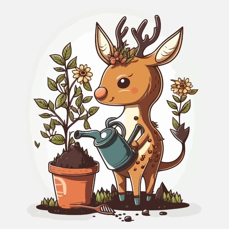 Cerf à pouce vert