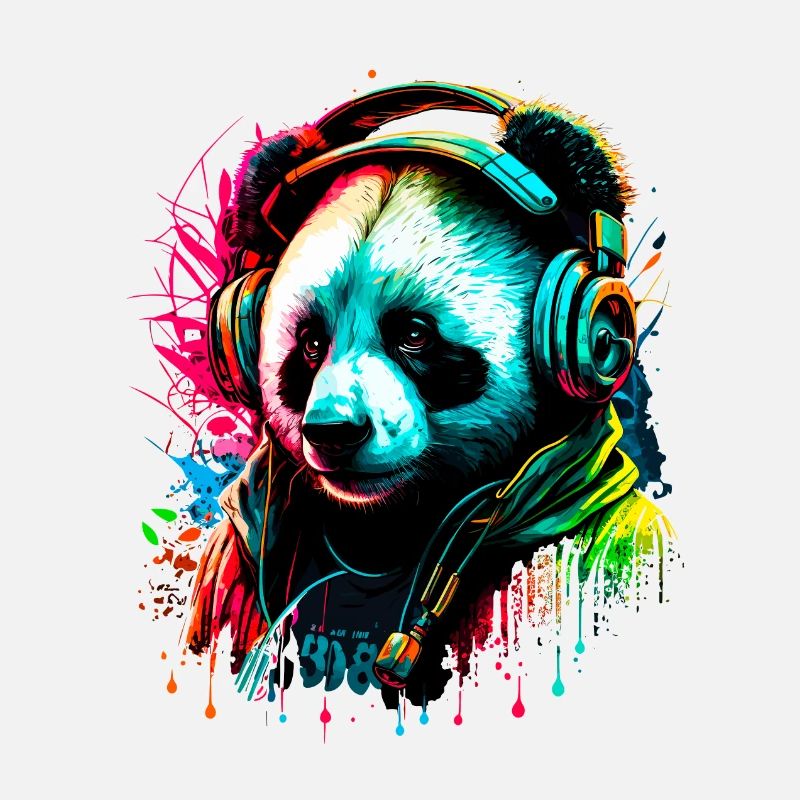 Ours panda abstrait