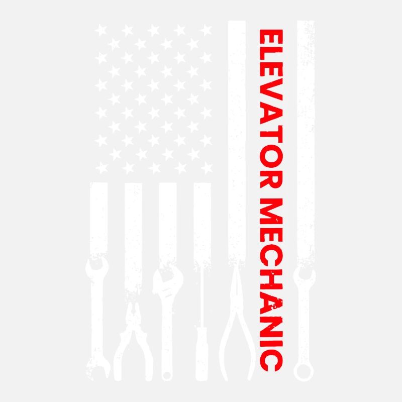 elevator mechanic American Flag, elevator mechanic