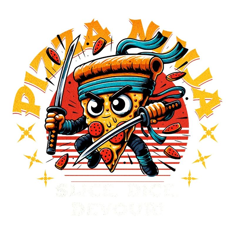 PIZZA NINJA TRANCHEZ, COUPEZ EN DÉS, DÉVOREZ !