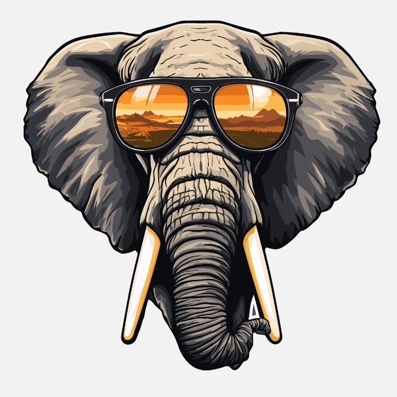 Elefant mit Sonnenbrille