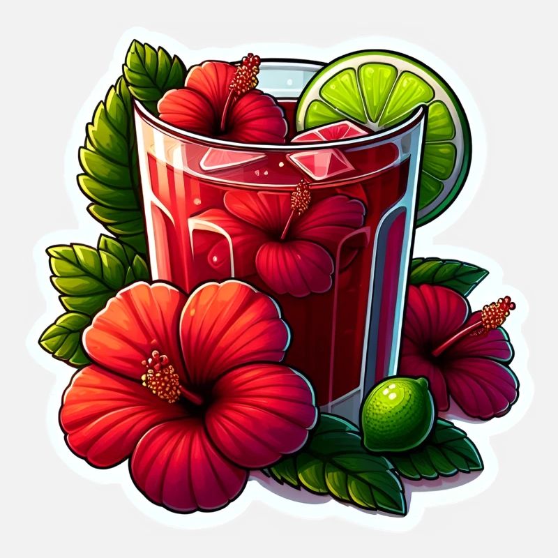 Thé à l’hibiscus et aux fleurs rouges