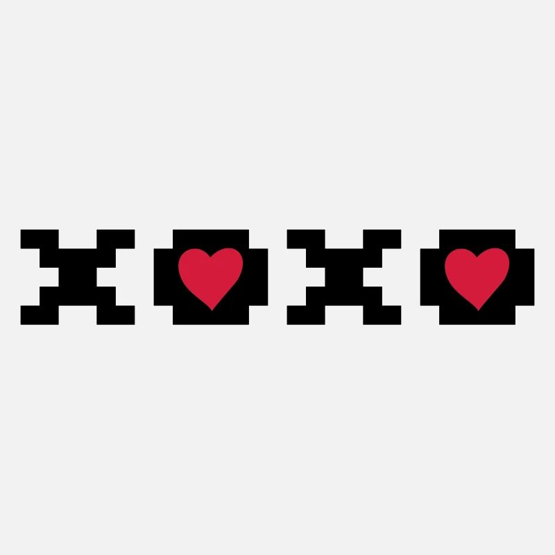 xoxo, câlins et baisers. Idée de saint-valentin