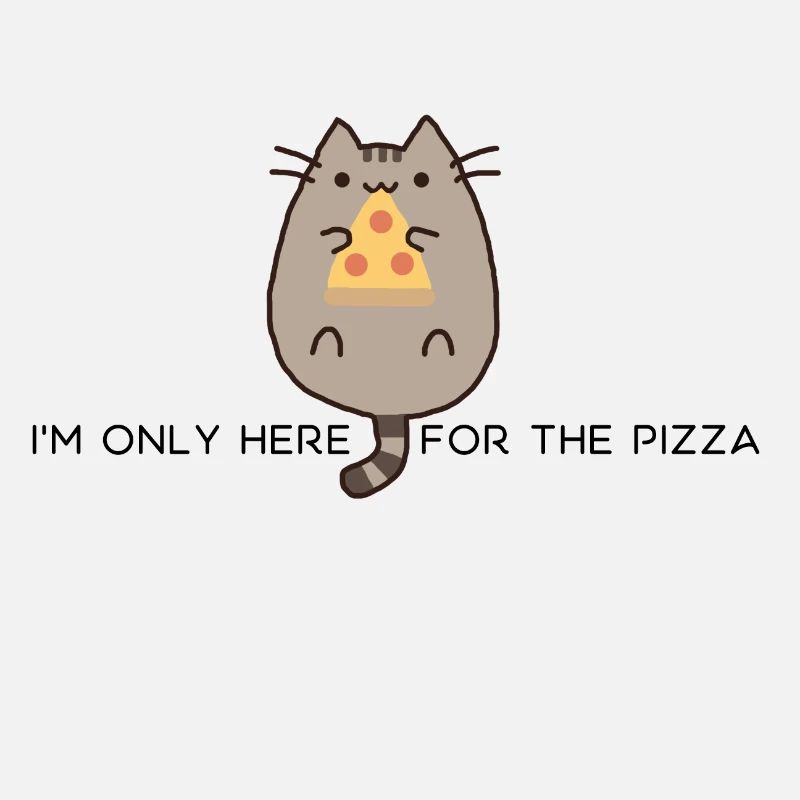 Katze isst Pizza niedlich lustig Geschenk