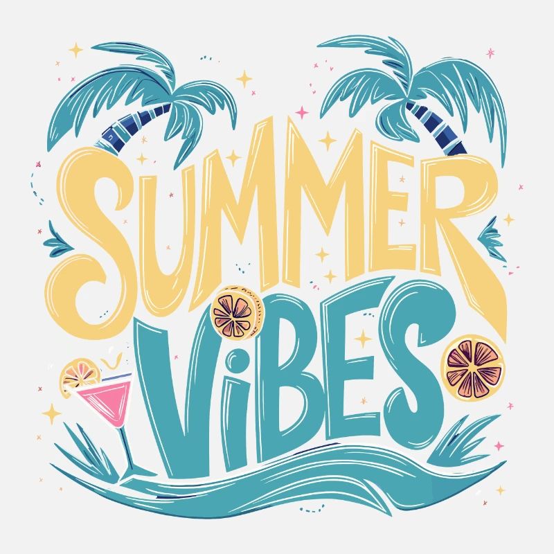 Summer Vibes Sun Holiday Palm Trees