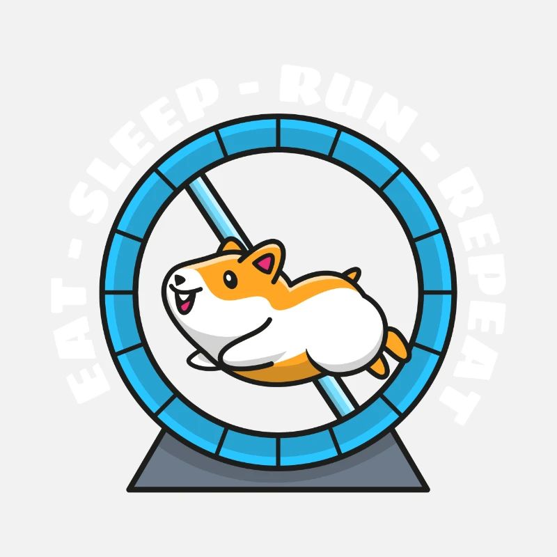 Hamster Eat Sleep Run Repeat