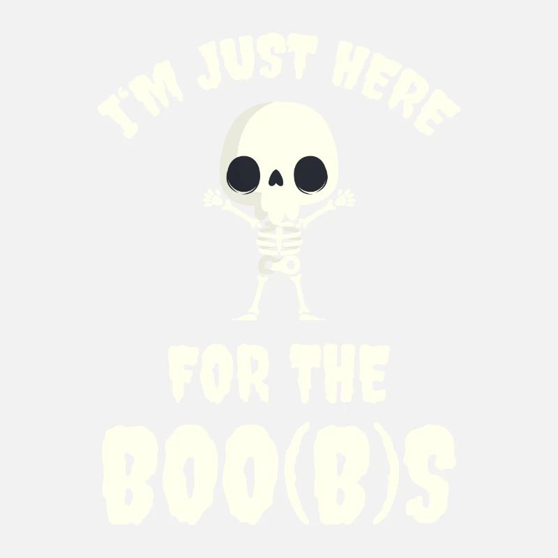 Funny Skeleton Halloween Breasts Saying
