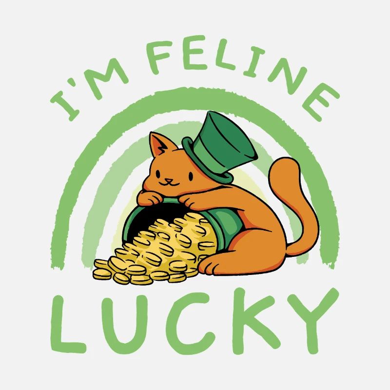 Saint-Patrick Chat heureux Kitty Chaton