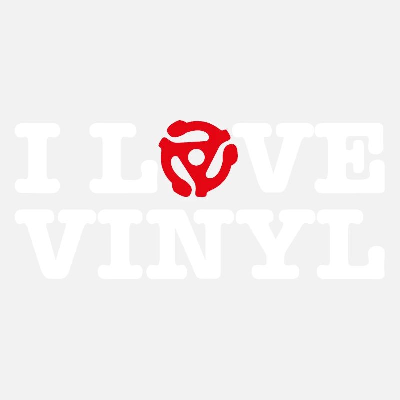 J’adore les disques vinyles - lettrage rétro