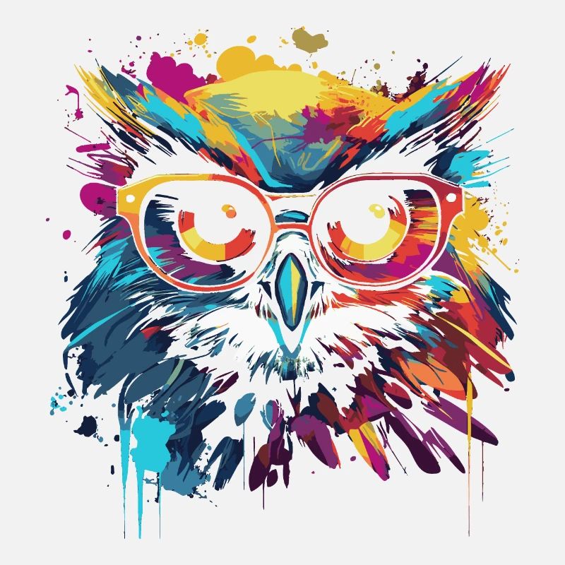 Lustige Eule mit Brille