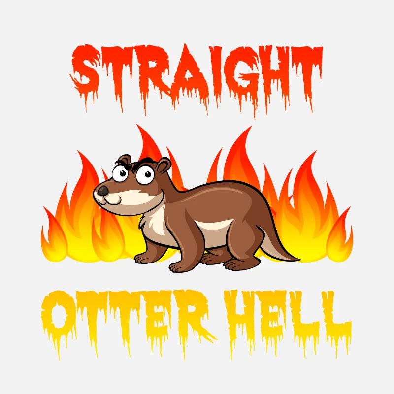 Evil Otter Hell Satan Hell Drôle de dicton