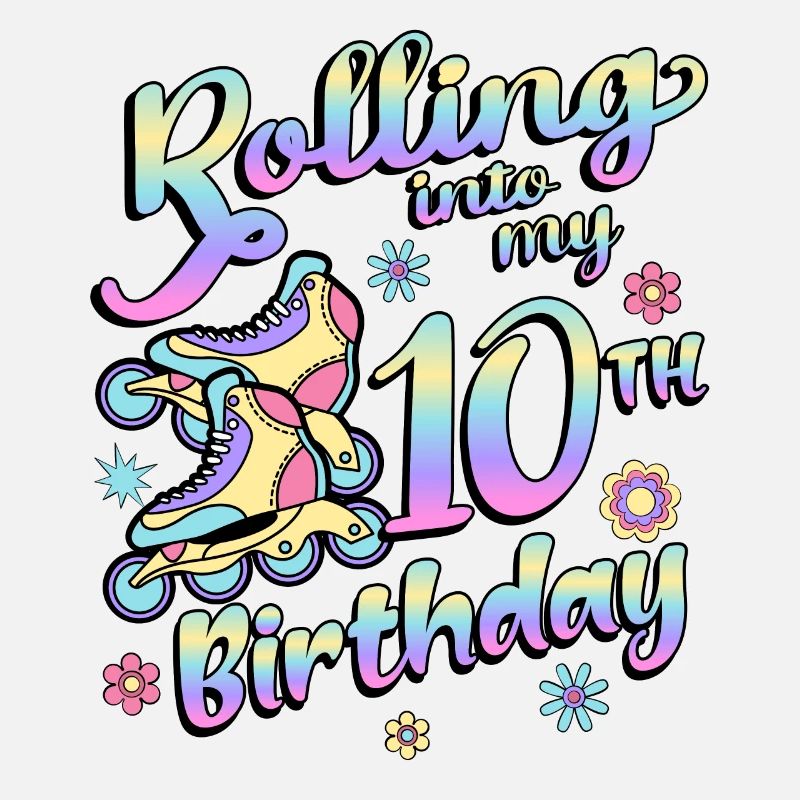 Rolling Into My 10th Birthday Roller Skater