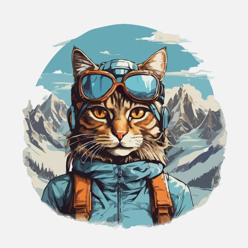 Dessin animé de chat à Bergen Cool