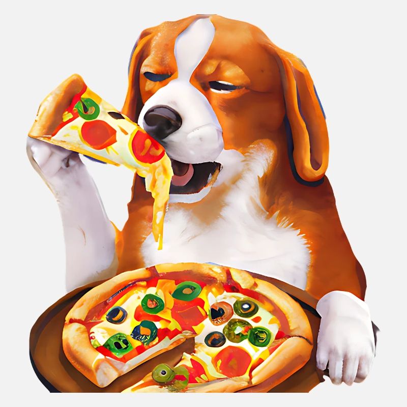 Pizza-liebender Beagle