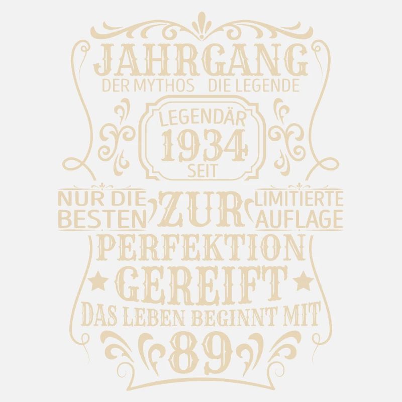 Geburtstagsgeschenk Geboren 1934 89 Jahre