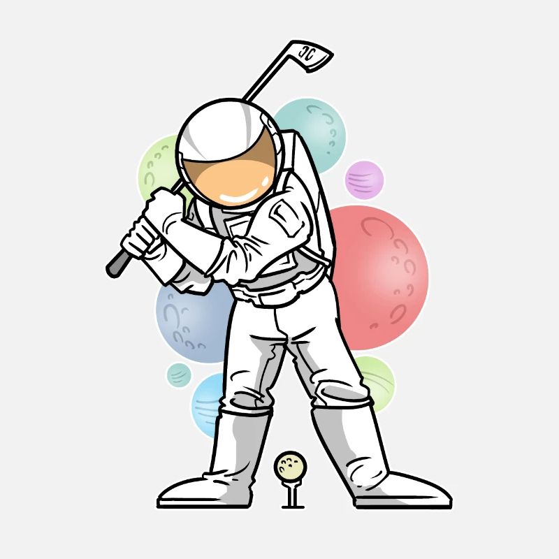 Astronaut Golf Golfer