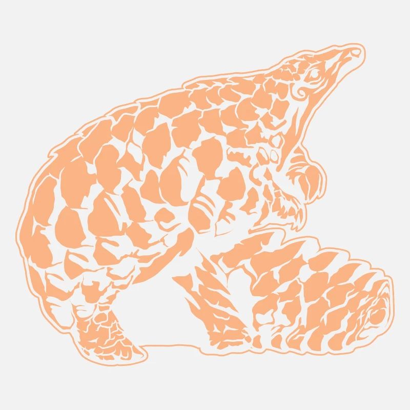 Cool Pangolin Sketch Graphic Wildlife Creature