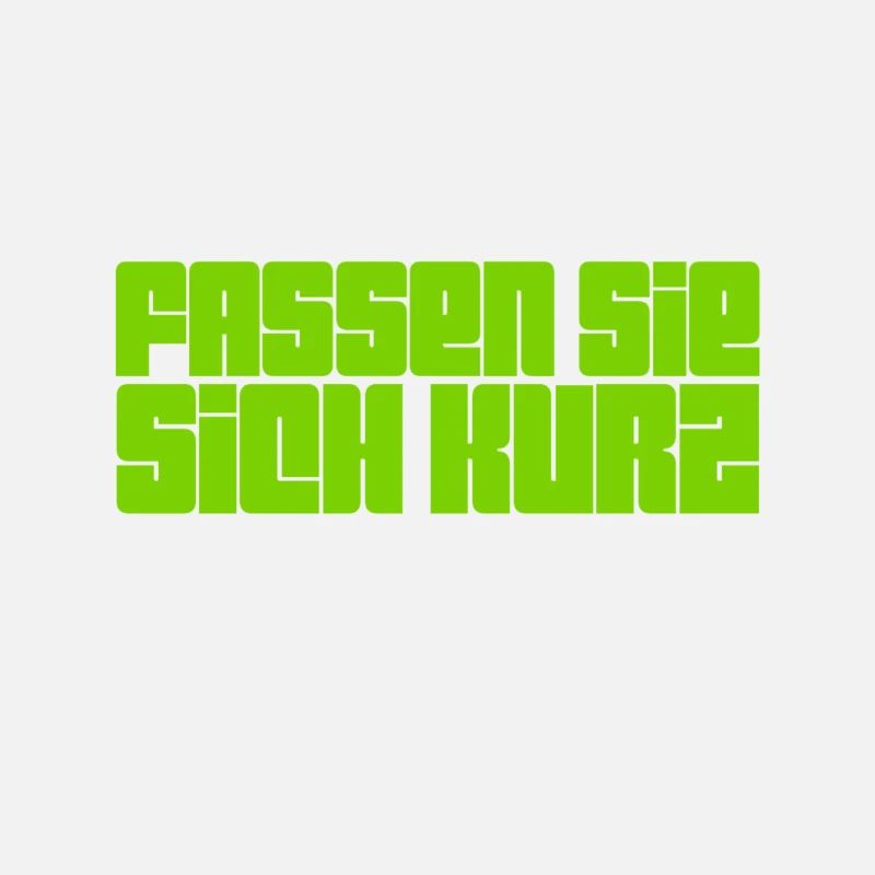 bitte kurz fassen