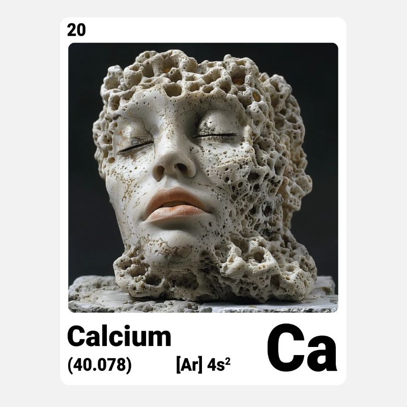 Tableau périodique des éléments chimiques calcium Ca 020