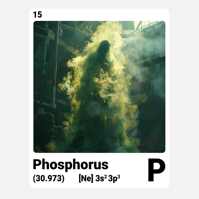 Periodic table element phosphorus (P) 015