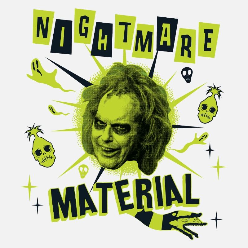 Beetlejuice 2 Nightmare Material With Skulls