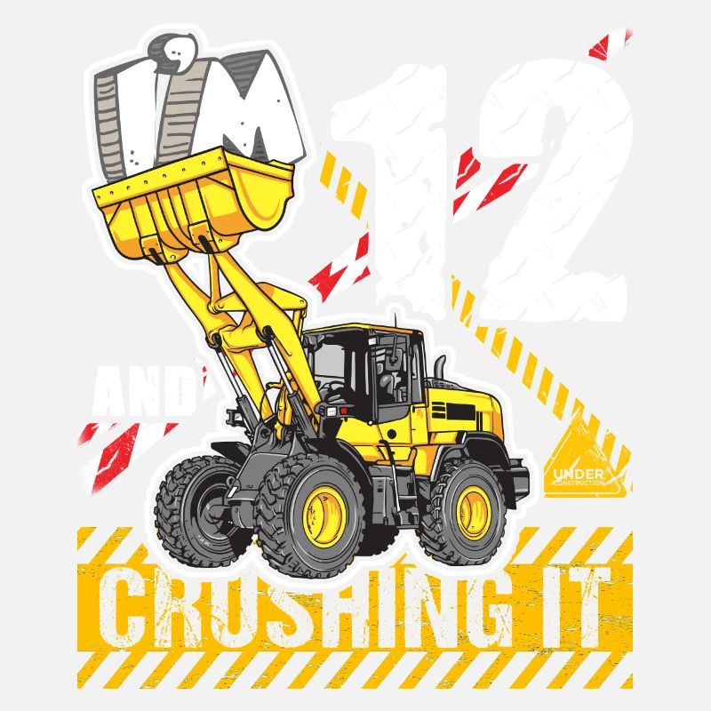 Ich bin 12 & zerquetscht es 12. Geburtstag Jungen Bagger