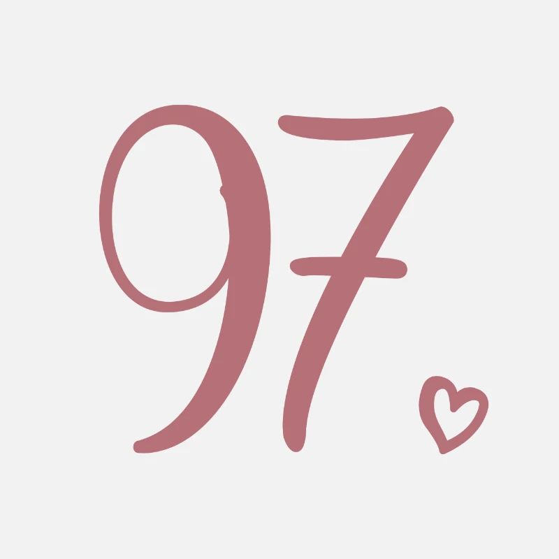 Cute Number 97, 97 Years Old, 97th Birthday Gift