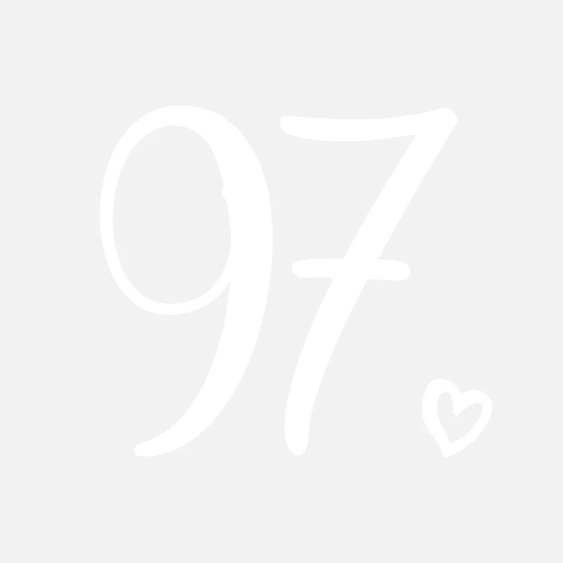 Cute Number 97, 97 Years Old, 97th Birthday Gift
