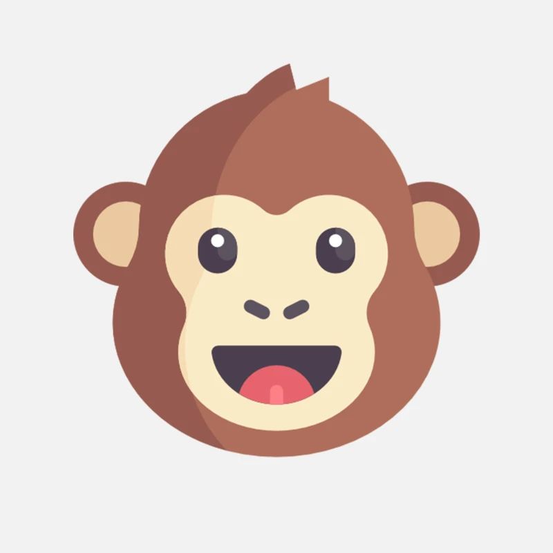 émoticône de singe marron
