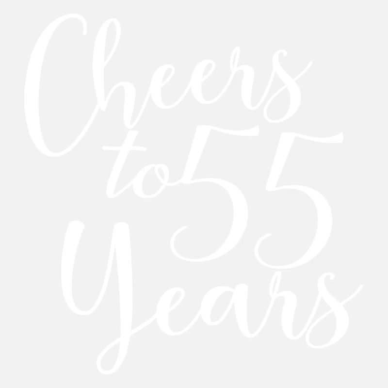 Prost auf 55 Jahre 55. Geburtstag